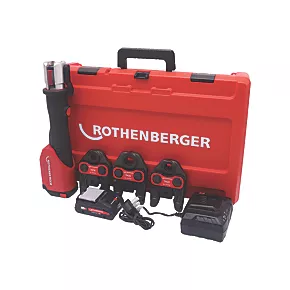 Rothenberger 1000003453 18V 1 x 4Ah Li-Ion CAS Brushless Cordless Romax Press Machine & Jaws 1 Rothenberger 1000003453 18V 1 x 4Ah Li-Ion CAS Brushless Cordless Romax Press Machine & Jaws